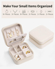 Custom Mini Zipper Pu Leather Travel Case Portable Ring Earring Necklace Jewellery Small Storage Organizer Jewelry Box for Women