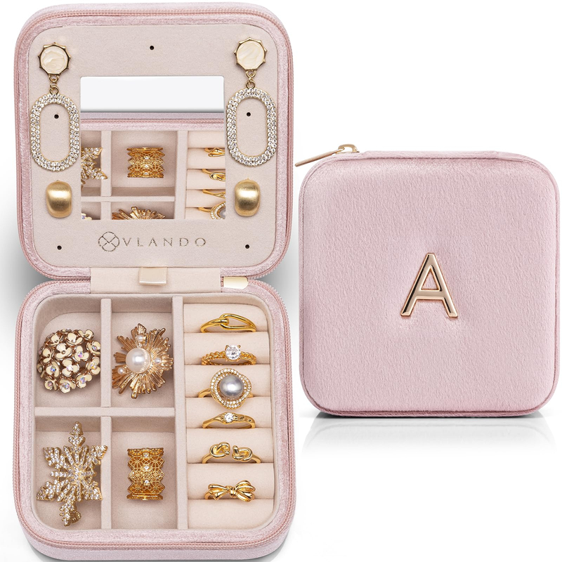 Manufacturers Custom Design Luxury Vintage Travel Portable Storage Jewellery Case Small Mini Pu Leather Jewelry Box With Mirror