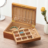 New Arrival Double Layer Solid Wood Lockable Ring Bracelet Necklace Earring Watch Jewelry Organizer Storage Box With Lock
