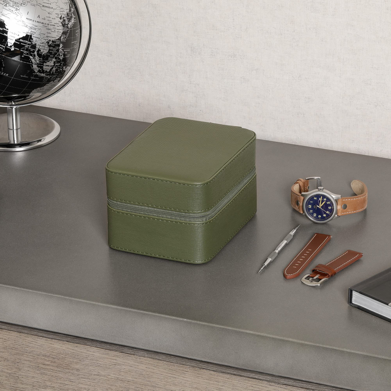 New Style Hot Selling Luxury Single Slot Travel Watch Roll Case Custom Leather Watch Box