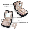 Customized Logo PU Leather Jewelry Packaging Ring Necklace Bracelet Gift Jewelry Box Square Travel Case for Jewelry