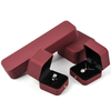 Decorative Button Proposal Gift Jewellery Pu Leather Ring Jewelry Packaging Boxes Blue Engagement Ring Box