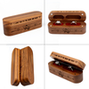 Engagement Proposal Wedding Ceremony Wood Double Ring Holder Bearer Box Wooden Wedding Ring Gift Box