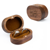 Custom Logo Printed Wooden Necklace Ring Earring Jewellery Storage Packaging Case Wedding Ring Jewelry Box