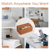PU Leather Tissue Box Cover Brown Facial Tissue Case Holder Decorative Napkin Storage Box for Home Office Bathroom Bedroom Car