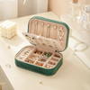 New Listing Wholesale Wedding Gift Earrings Ring Girl Jewelry Box Organizer Travel Portable Velvet Leather Jewellery Case