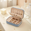 High Quality Custom Girl Earrings Ring Gift Case Plush Jewellery Organizer Travel Portable Velvet Jewelry Box