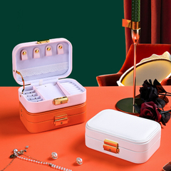 Custom PU Leather Jewelry Box Multi-color Optional Small Large Capacity Elegant Style Jewelry Storage Box Wholesale