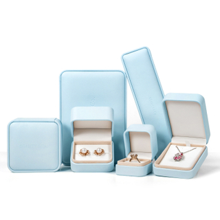 New Factory Wholesale Ring Necklace Bracelet Wedding Valentine's Day Gift Packaging White Leather Jewelry Box