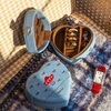 Mini Portable Heart Shaped Jewelry Travel Box Packaging Watch Jewelry Organizer Case with Bow Mushroom Embroidery Jewelry Box