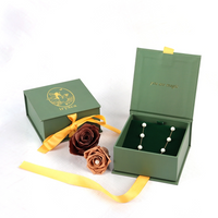 Satin Ribbon Paper Collapsible Necklace Jewelry Gift Box