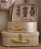 Suitcase Shaped Embroidery Baby Keepsake Box