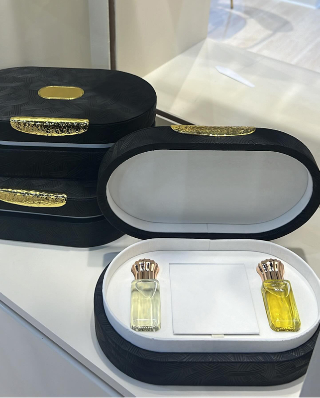 Luxury Man Women's Perfume Bottle Leather Box Small Perfume Packaging Hard Case Gift Boxes for Perfume Bottles 10ml 30ml 50ml