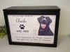 Custom Pet Dogs Caskets Urns Memorial Shadow Box for Photo Cards Wooden MDF Beautiful Memorial Box Packaging Pet Cremation Box 