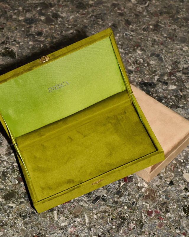 Green Velvet Bracelet Earrings Box Luxury Flip With Lock Jewelry Packaging Box Vintage Ring Pendant Organizer Jewelry Box