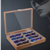 Walnut Wood Glasses Storage Display Box 8 Slots Storage Sunglasses Display Case 
