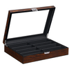 Custom 8 Grids Slots Wooden Eyeglasses Storage Box Sunglasses Glasses Display Jewelry Organizer 