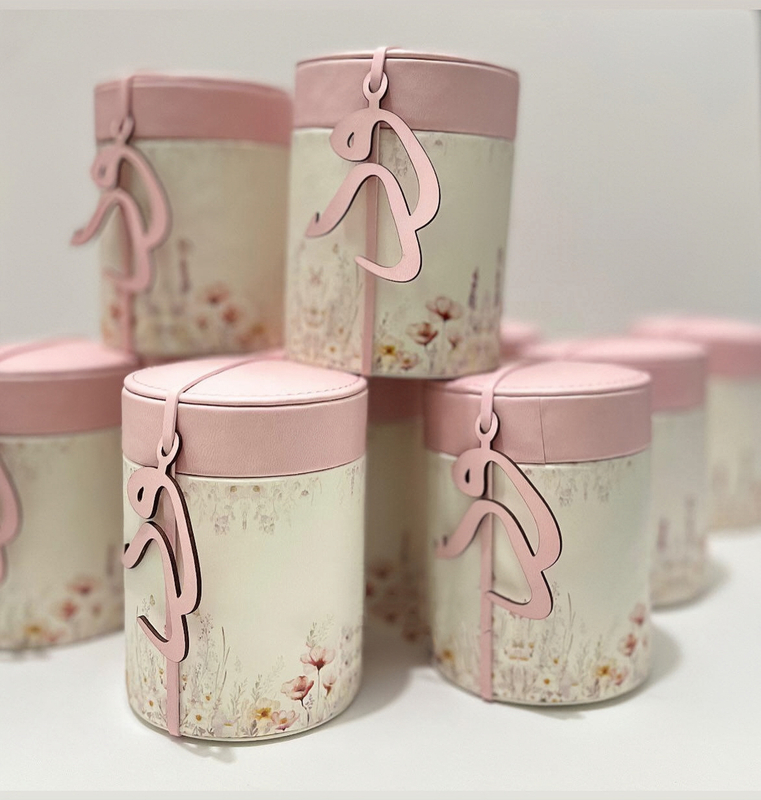 Luxury Small Flower Patterned Candle Jar Box Pu Leather Packaging Scented Candle Set Boxes Giveaways Gift Box for Candles