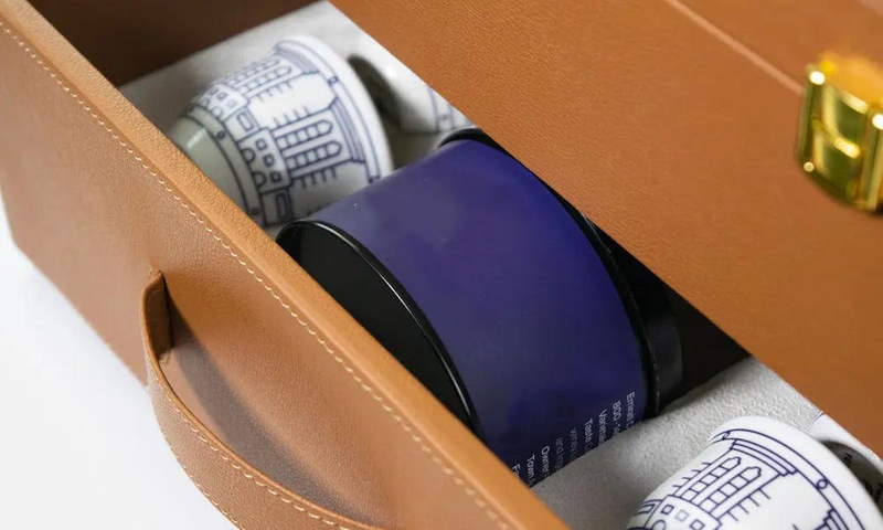 Luxury Leather Coffee Cup Packaging Box