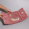 Pink Necklace Storage Box with Logo Wedding Gift Box Pearl Jewelry Double Open Custom Velvet Bracelet Jewelry Box Packaging