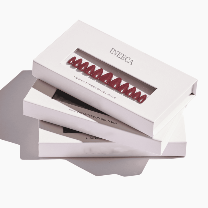 Travel Set Press on Nail Packaging Box for 24 Nails Custom Printing logo Empty Paper Magnetic False Nail Storage Box Packaging