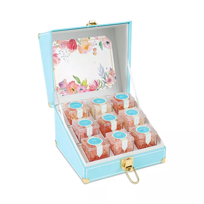 Portable Cardboard Birthday Candy Boxes 9 Small Square Acrylic Bonbons Suitcase Box Flip Paper Child Christmas Chocolate Box