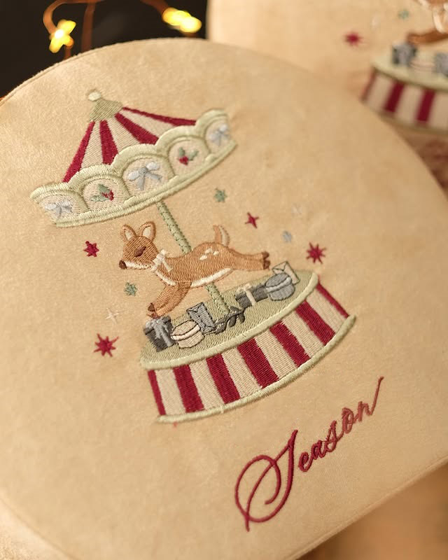 Vintage Round Suede Candle Jar Packaging Luxury Gold Handle Gift Card Display Case Christmas Embroidery Gift Trinket Jewelry Box