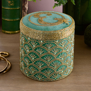 Colorful Beaded Pendant Storage Box Jewelry Embroidery Box