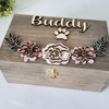 Pet Urn for Dogs Cats with Lock Wooden Small Animals Pet Memorial Shadow Box