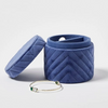 One Top Customization Velvet Round Jewelry Packaging Box Custom PU Leather Ring Earring Necklace Jewelry Storage Case