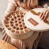 Double Layer Round Chocolate Handle Box
