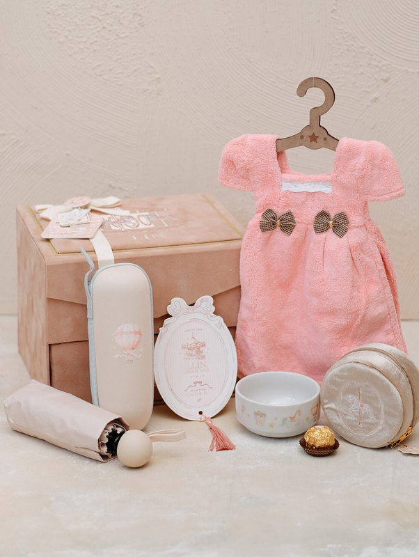 Custom Velvet Suede Baby Gift Box Drawer Coin Bag Trunk Boxes for Gifting Baby Shower Child Jewelry Full Moon Keepsake Box
