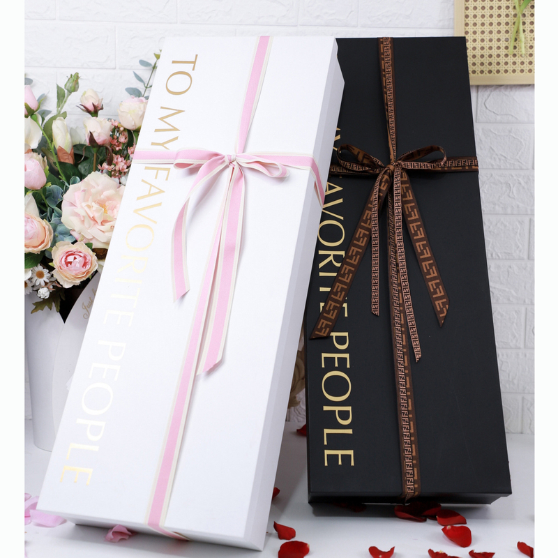 Luxury Rectangle Paper Cardboard Mom I Love You Flower Decoration Gift Packaging Box with Foam And Customized Logo
