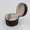 Unique Pu Leather Storage Travel Watch Case Box Luxury Black Leather Watch Roll Packaging Box with Pillow Insert Custom Logo