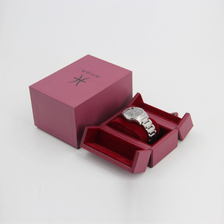 High Quality Double Open Design Leather Watch Storage Box Packaging Custom Logo Luxury Gift Packaging Watch Box for Men's Gifts