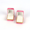 Hot Sale Pink Velvet Ring Packaging Set of Jewelry Display Box Flocked Ring Necklace Gift Packaging Box for Women Custom Logo