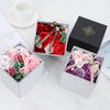 Ins Style Birthday Creative Lipstick Necklace Rose Flower Double Layer Rotating Jewelry Box Soap Flower Gift Packaging Box