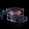 Custom logo square empty acrylic rose flower chocolate gift packaging box with drawer for Valentine's Day preserved flowers