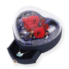 Popular Transparent Acrylic Lid Heart Christmas Eternal Rose Flower Ring Necklace Wedding Jewelry Packaging Box