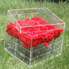 New Transparent Square Acrylic Valentine's Day Wedding Rose Eternal Flower Storage Box Factory Direct Sales