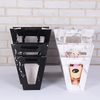 New Arrival Trapezoidal Transparent PVC Window Rose Flower Bouquet Decoration Carrier Packaging Bag Box with Handle
