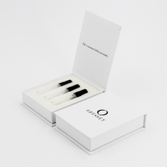 Custom Black Hot Stamping Logo Paper 1ml Perfume Oil Sample Set Packaging Gift Box with Eva And Magnetic Hard Cardboard Box