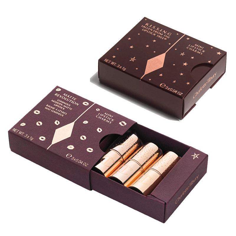 Custom Luxury Lip Gloss Tube Bundle Packaging Box Cosmetic Lip Gloss Set Lipstick Empty Paper Gift Boxes for Cosmetics