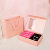 Creative Magnetic Closure Flip Valentine's Day Paper Jewelry Lipstick Perfume Soap Rose Flower Gift Packaging Box For Birthday Gift