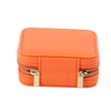 Custom Logo Small Pu Leather Travel Ring Necklace Earring Bracelet Jewelry Storage Packaging Box with Zipper And Pouch