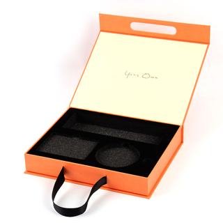 Custom Paper Magnetic Hair Scissors Packaging Box Foldable Hair Oil Packaging Box with Foam Insert Luxury Matt Lamination