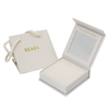 Wholesale Eco Friendly Recycled Paper Magnetic Jewelry White Cardboard Packaging Boxes Rigid Paper Box for Necklace Bracelet