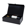 Custom Recyclable Paper Double Door Open Foldable Wine Gift Packaging Box with Accessories Magnetic Closure Wholesale