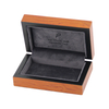 Custom Logo Small Solid Wood Ring Earrings Brooch Men's Cufflinks Jewelry Storage Box with Velvet Lining
