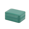 Luxury Creative Square Pu Leather Travel Ring Necklace Earring Bracelet Jewelry Organizer Storage Packaging Box with Zipper